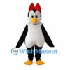 Penguin Mascot Costume with Red Hair Bow