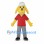 Yellow Dog Mascot Costume with White Hard Hat and Red Polo Shirt