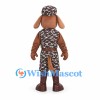 Brown Dog Mascot Costume with Camouflage Uniform and Cap