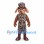 Brown Dog Mascot Costume with Camouflage Uniform and Cap