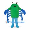 Green Crab Mascot Costume with Blue Claws and Legs