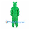 Frog Mascot Costume in Green with Hooded Head
