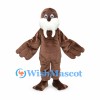 Walrus Mascot Costume in Brown with White Tusks