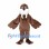 Walrus Mascot Costume in Brown with White Tusks