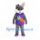 Rabbit Mascot Costume in Gray with Purple Carrot Shirt