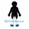 Penguin Mascot Costume with Black Tailcoat and Blue Glasses
