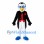 Penguin Mascot Costume with Black Tailcoat and Blue Glasses