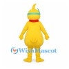 Duck Mascot Costume in Yellow with Goggles and Red Scarf