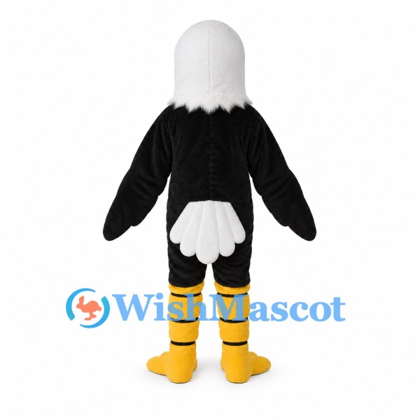 Eagle Mascot Costume with White Head and Black Wings