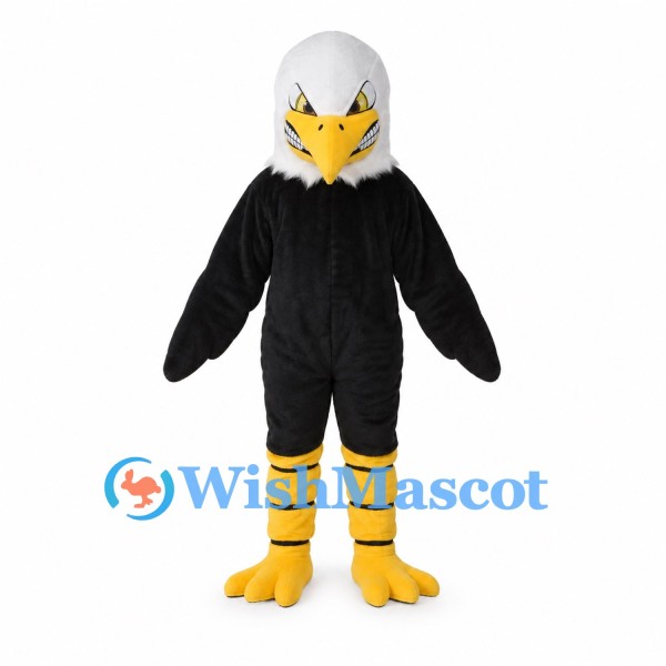 Eagle Mascot Costume with White Head and Black Wings
