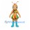 Ant Mascot Costume with Leaf Collar and Turquoise Boots
