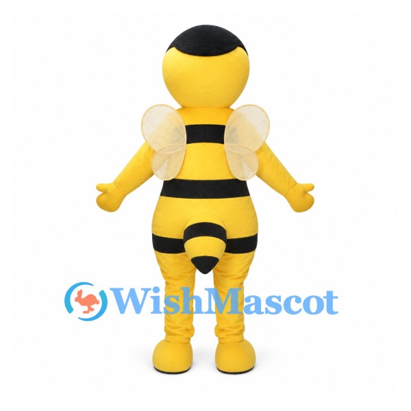 Bee Mascot Costume in Yellow and Black with Wings