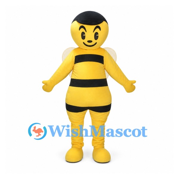 Bee Mascot Costume in Yellow and Black with Wings