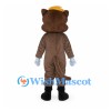 Monkey Mascot Costume in Brown with Yellow Cap
