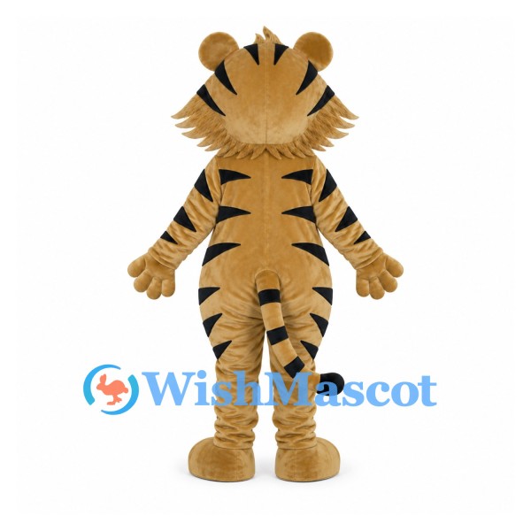 Tiger Mascot Costume with Tan Stripes and White Belly