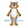 Tiger Mascot Costume with Tan Stripes and White Belly