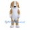 Dog Mascot Costume in Tan and White with Black Tail