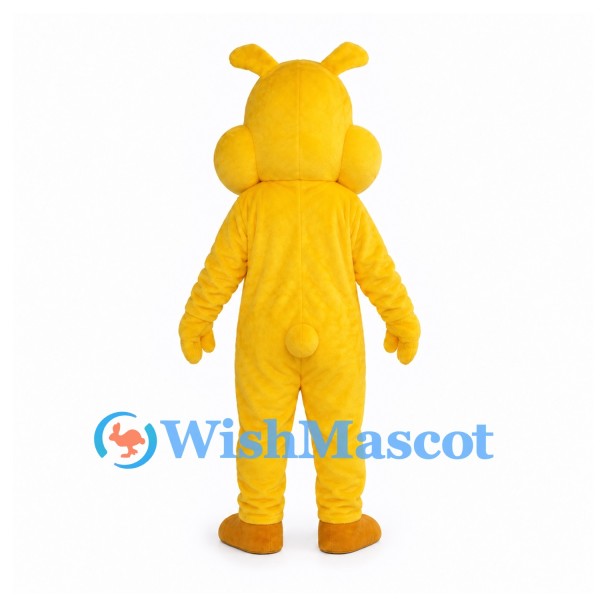 Rabbit Mascot Costume in Yellow with White Belly
