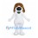 Dog Mascot Costume in White with Brown Ears