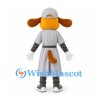 Dog Mascot Costume in Gray Baseball Dress and Cap