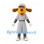 Dog Mascot Costume in Gray Baseball Dress and Cap