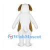 Dog Mascot Costume in White with Brown Patches