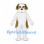 Dog Mascot Costume in White with Brown Patches
