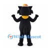 Cat Mascot Costume in Black with Yellow Scarf and Hat