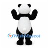 Panda Mascot Costume in Black and White with Round Belly
