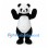 Panda Mascot Costume in Black and White with Round Belly