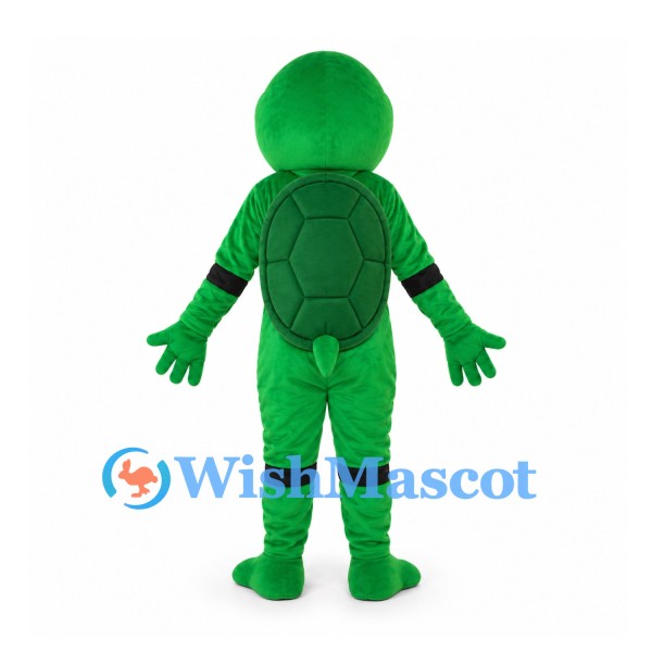 Turtle Mascot Costume in Green with Blue Eye Mask