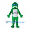 Turtle Mascot Costume in Green with Blue Eye Mask