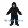 Gorilla Mascot Costume in Black with Shaggy Fur