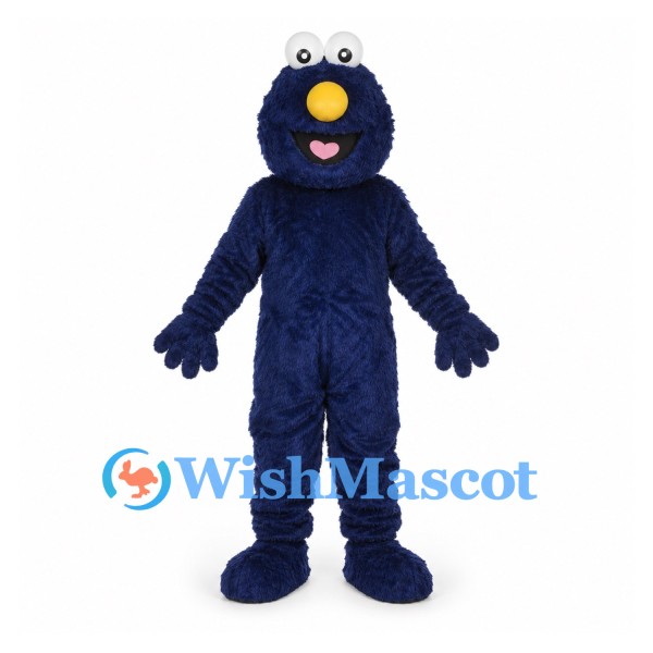 Monster Mascot Costume in Blue with Yellow Nose