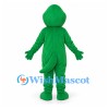 Dinosaur Mascot Costume in Green with Orange Belly