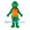 Dinosaur Mascot Costume in Green with Orange Belly