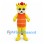 Dragon Mascot Costume in Yellow with Orange Belly and Red Spikes