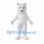 Bear Mascot Costume in White with Round Ears