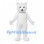 Bear Mascot Costume in White with Rounded Body