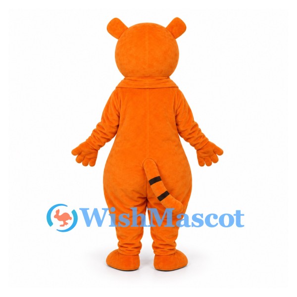 Tiger Mascot Costume in Orange with White Belly