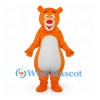 Tiger Mascot Costume in Orange with White Belly