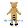 Raccoon Mascot Costume in Tan with Striped Tail