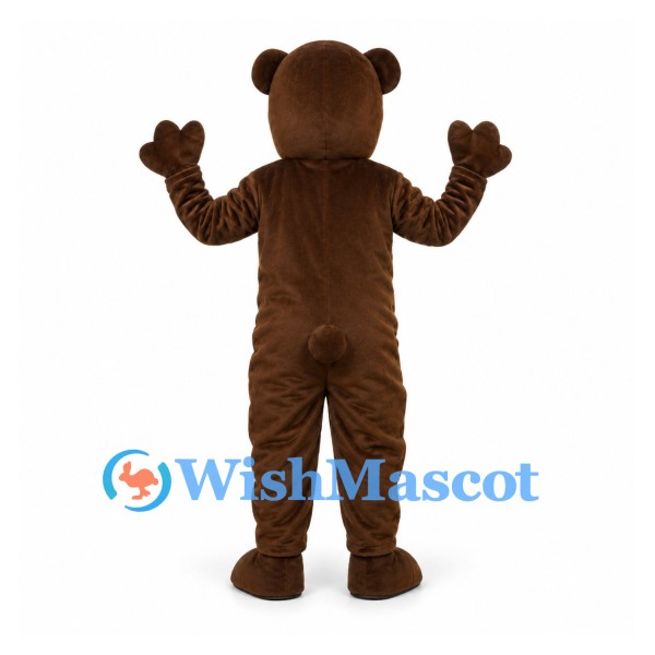 Bear Mascot Costume in Dark Brown with Beige Muzzle