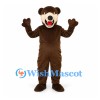 Bear Mascot Costume in Dark Brown with Beige Muzzle