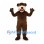 Bear Mascot Costume in Dark Brown with Beige Muzzle