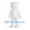 Bear Mascot Costume in White with Large Blue Eyes