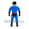 Superhero Mascot Costume in Blue with Black Eye Mask