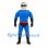 Superhero Mascot Costume in Blue with Black Eye Mask