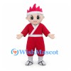 Boy Mascot Costume with Red Outfit and Crown