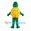 Turtle Mascot Costume in Green with Yellow Shell
